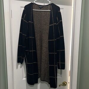 Black and Tan Long Cardigan